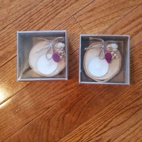 Sold---Wood and candle decoration - Picture 1 of 6